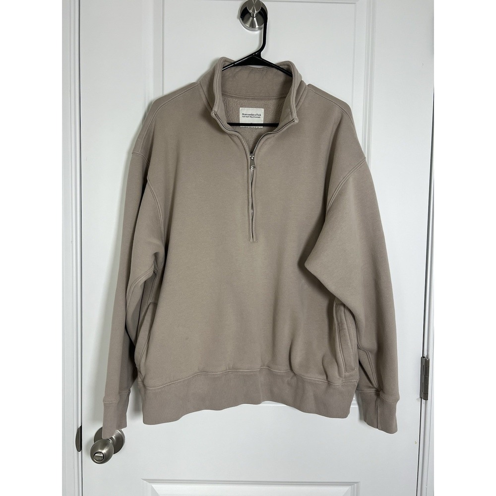 Abercrombie And Fitch Soft Max Essentials Sweatshirt Pullover Medium 1/4 Zip Men